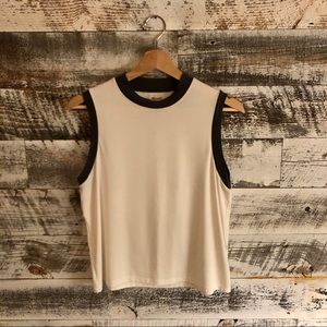 Madewell Stone Washed White Ringer Tank